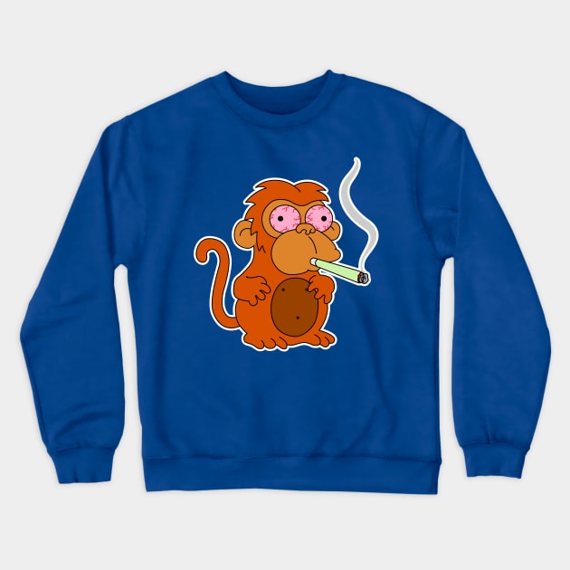 Smoking Monkey Crewneck Sweatshirt by deancoledesign
